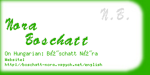 nora boschatt business card